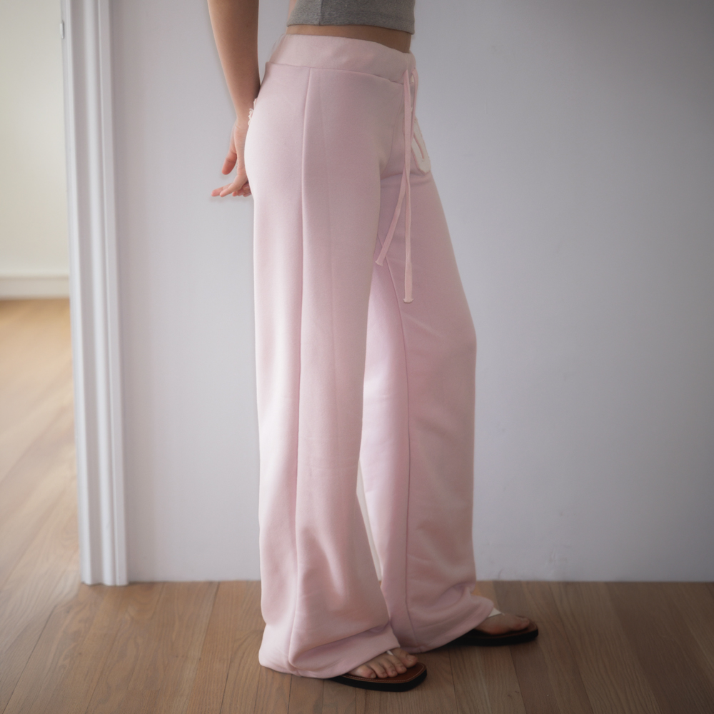 로제프란츠 패치워크 부츠컷 스웻팬츠 핑크(Rosefrantz Patchwork Bootcut Sweatpants [Pink]) - 5