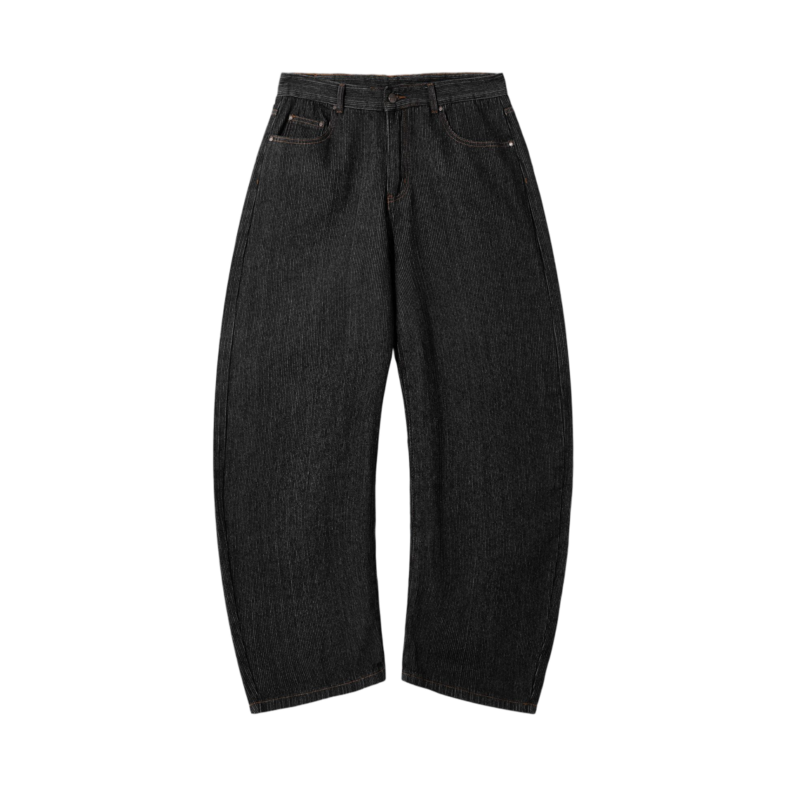 디미트리블랙 썸머 에센셜 커브드 데님 팬츠 스트라이프 블랙(Dimitri Black Summer Essential Curved Denim Pants Stripe Black) - 1