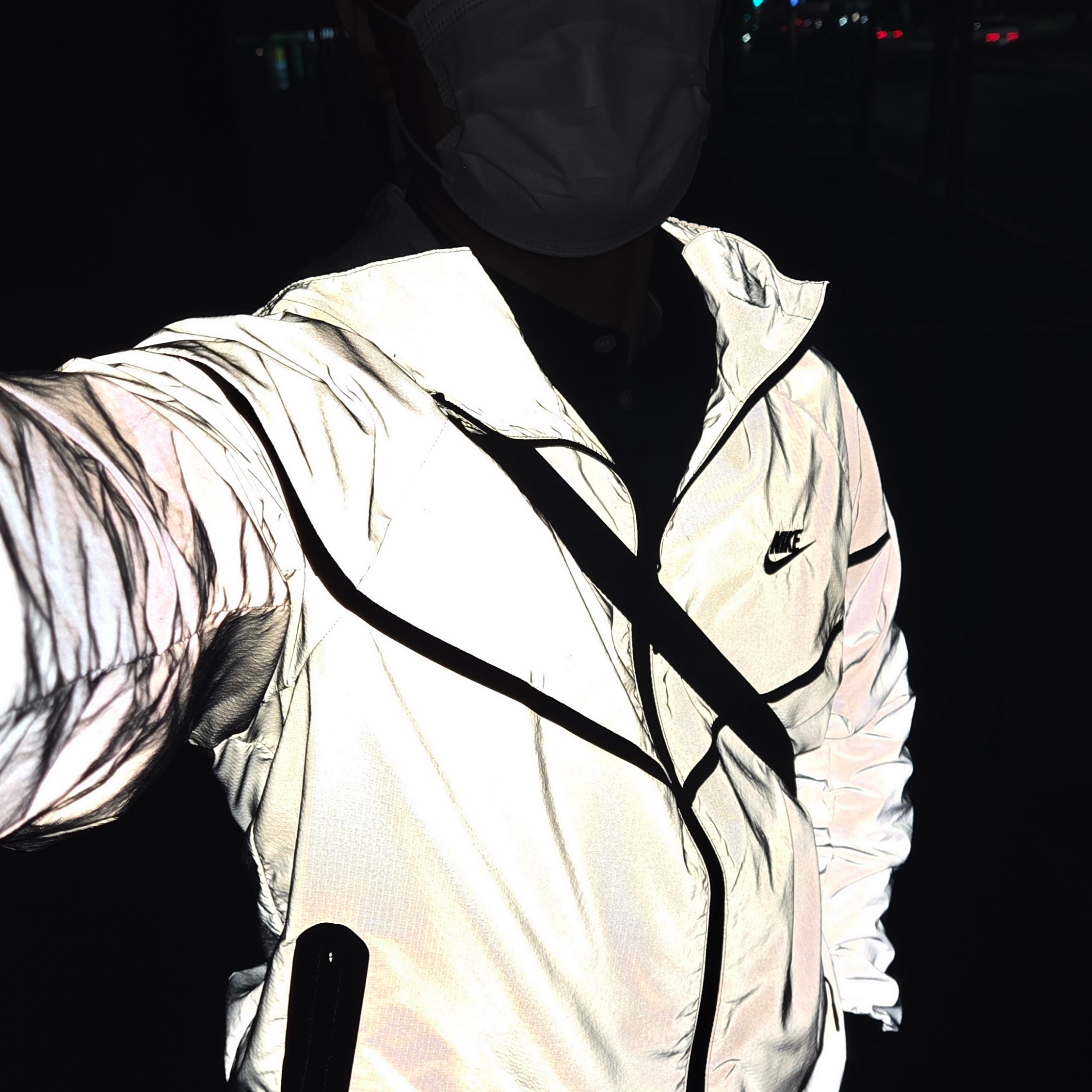 Nike Tech Woven Flash Jacket Reflect Silver Black - Asia 착용 스타일 - 2