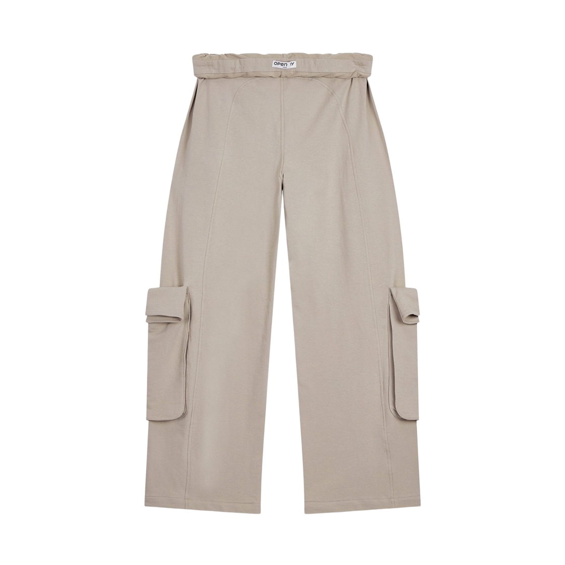 新品 OPENYY ROLLED WAST SWEAT CARGOPANTS 오픈 Yy 롤드 웨이스트 스웨트 카고 팬츠 베이지 | Open Yy | KREAM