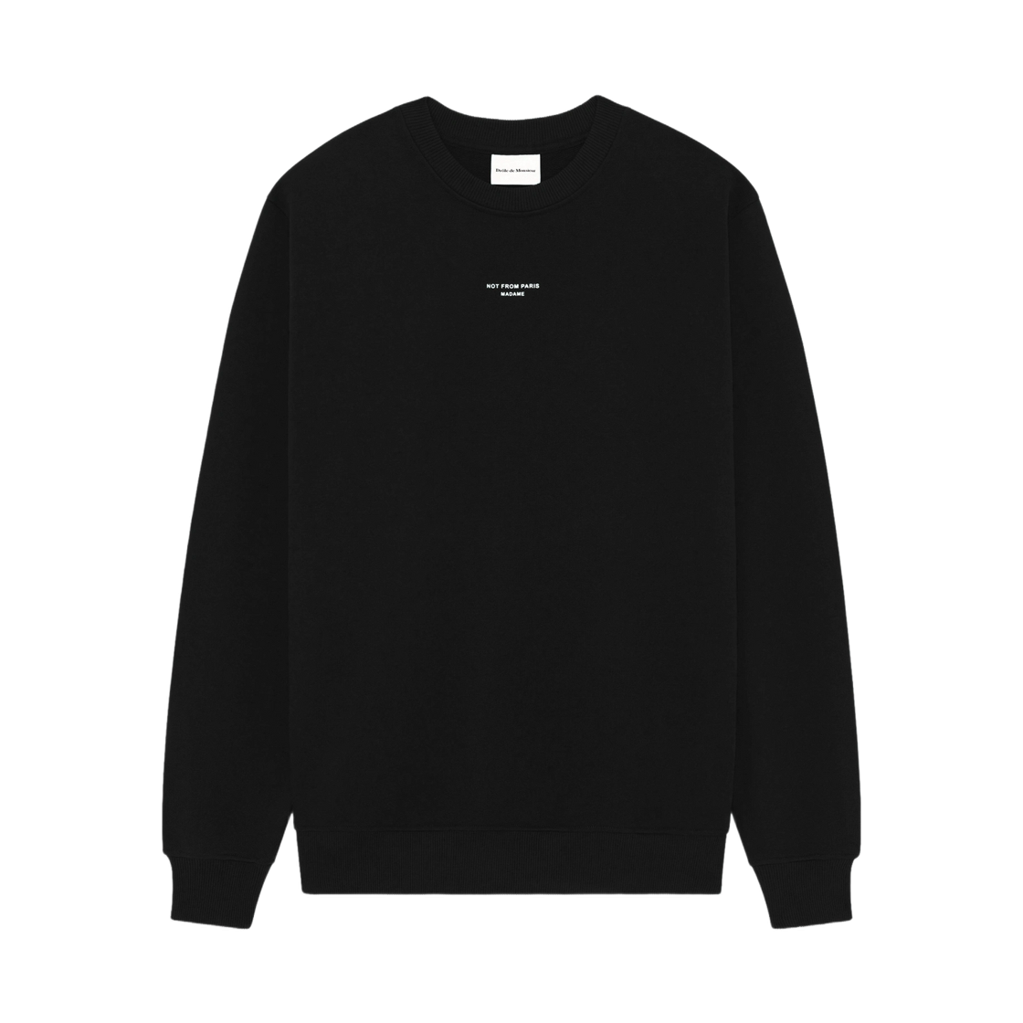 SW148-CO127-BL Drole de Monsieur Slogan Classique Le Sweatshirt Black