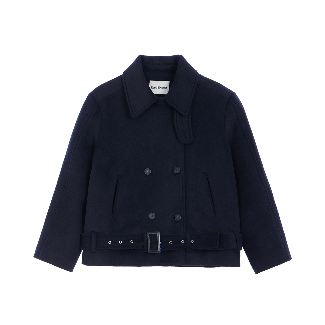 RS25FCT101DNV Rosefrantz Belt Half-neck Wool Jacket [Dark Navy]