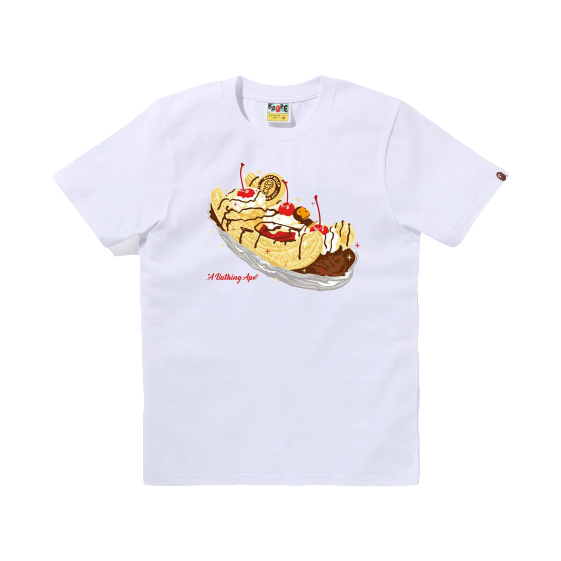 (W) 베이프 바나나 스플릿 티셔츠 화이트((W) BAPE Banana Split T-Shirt White)