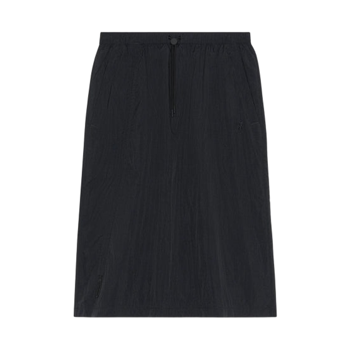 (W) 온 러닝 드로우스트링 미디 스커트 리미티드 에디션 블랙((W) On Running Drawstring Midi Skirt Limited Edition Black)