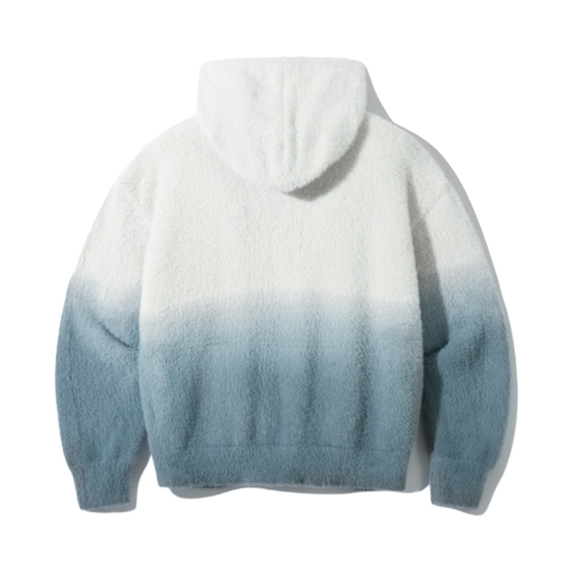 디미트리블랙 투웨이 에센셜 그라데이션 헤어리 후드 집업 블루 아이보리(Dimitri Black 2Way Essential Gradation Hairy Hooded Zip Up Blue Ivory) - 2