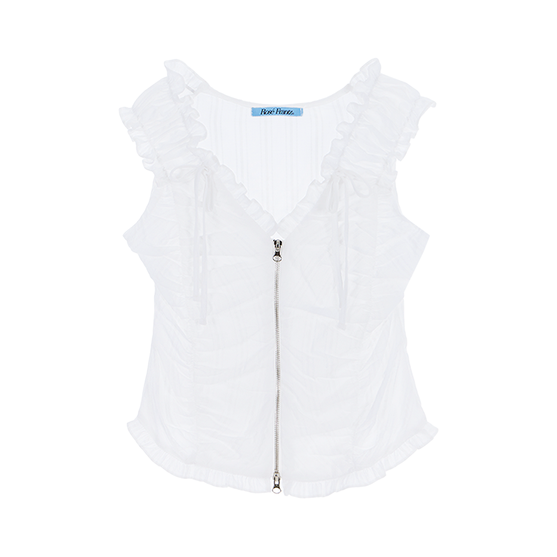로제프란츠 투웨이 프릴 리본 슬리브리스 화이트(Rosefrantz Two-way Frill Ribbon Sleeveless [White]) - 1
