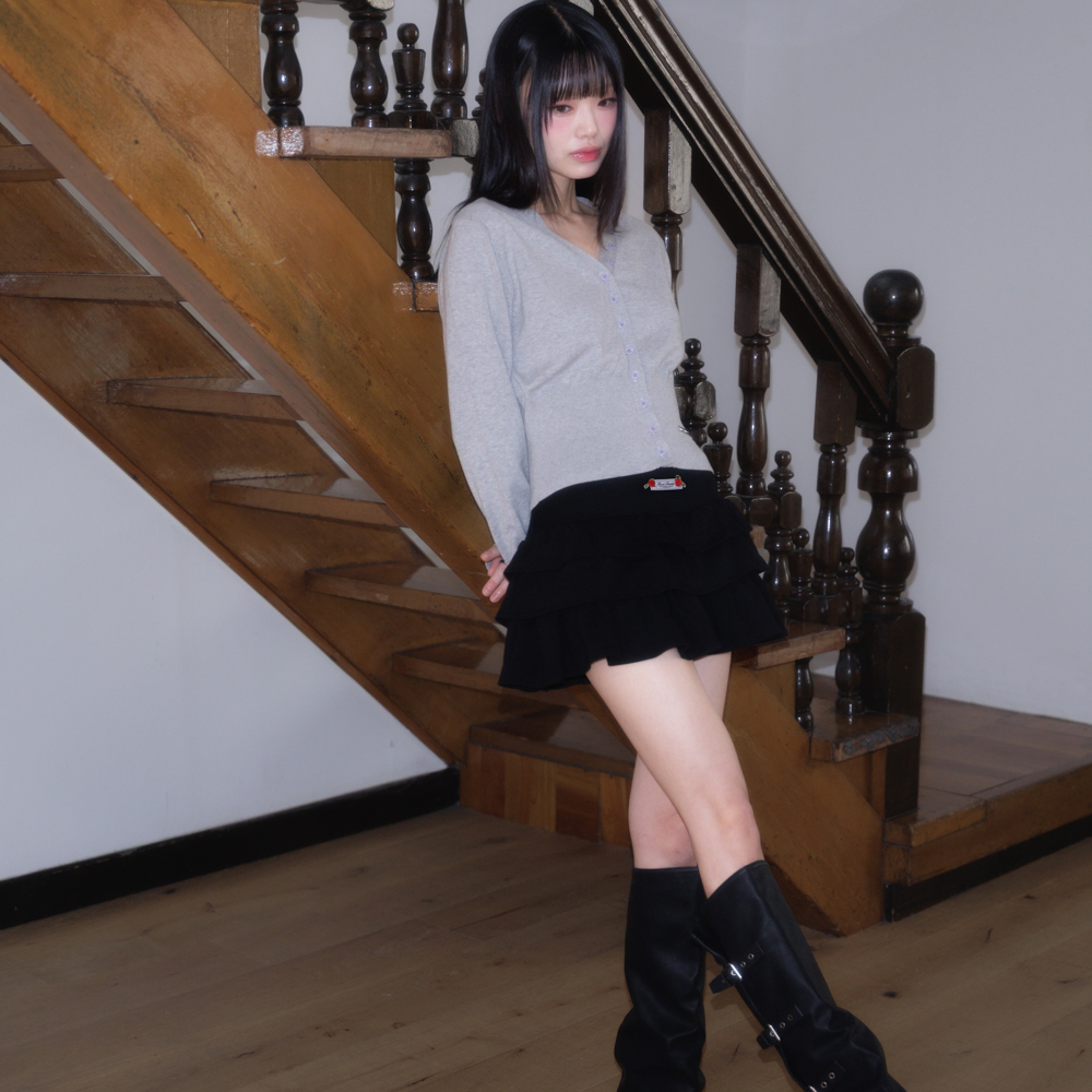 로제프란츠 로즈 캉캉 미니 스커트 블랙(Rosefrantz Rose Cancan Mini Skirt [Black]) - 3