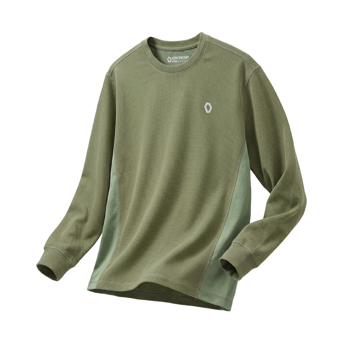에프씨엠엠 스포츠 사이드 메쉬 포인트 와플 롱슬리브 세이지 그린(FCMM SPORT Side Mesh Point Waffle Long Sleeve Sage Green)