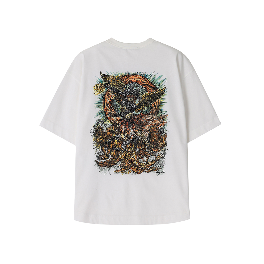송지오 컬렉션 아크엔젤 엠브로이드 티셔츠 화이트(SONGZIO COLLECTION Archangel Embroidered T Shirt White) - 2