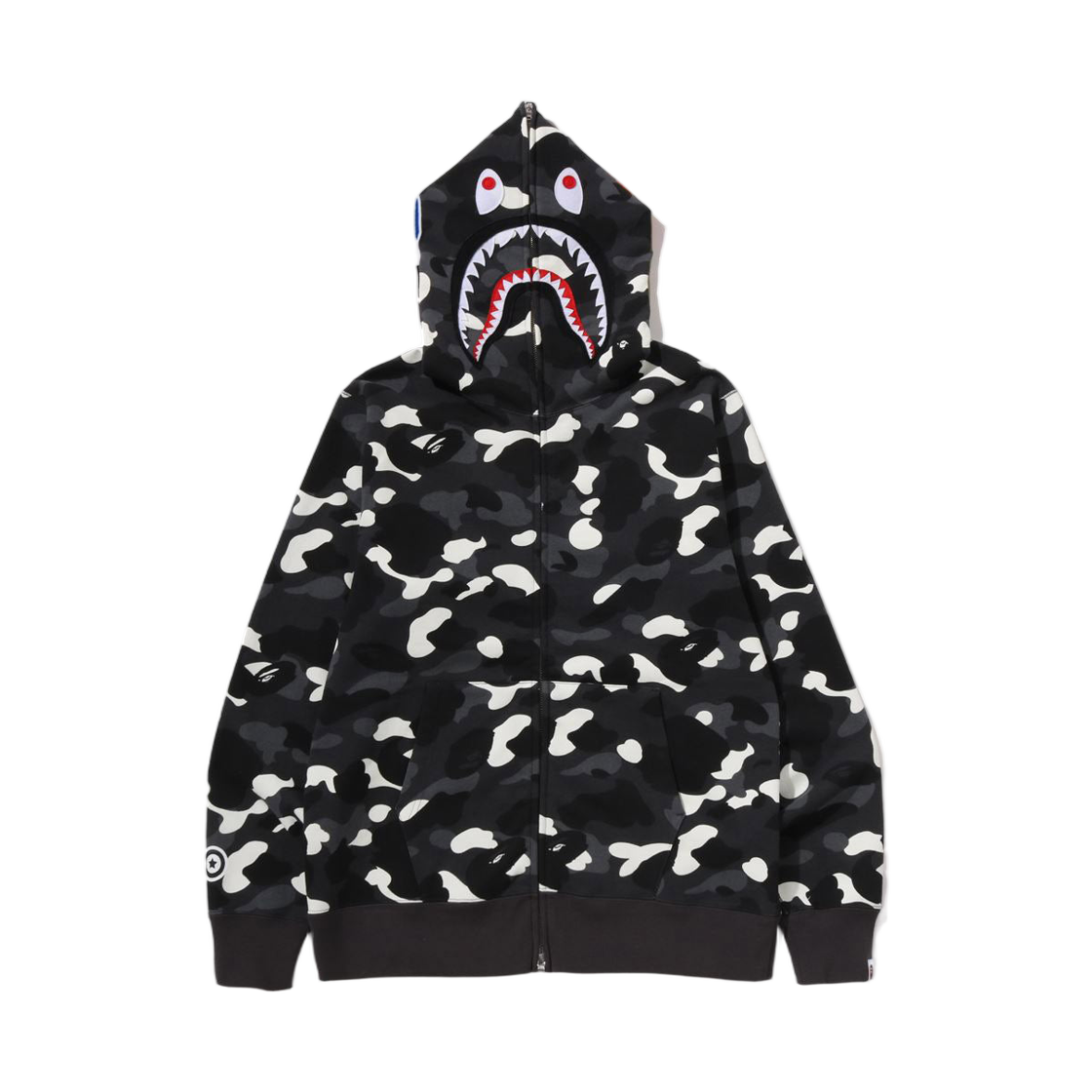 베이프 시티 카모 샤크 레귤러 핏 풀 집 후드 블랙(BAPE City Camo Shark Regular Fit Full Zip Hoodie Black)
