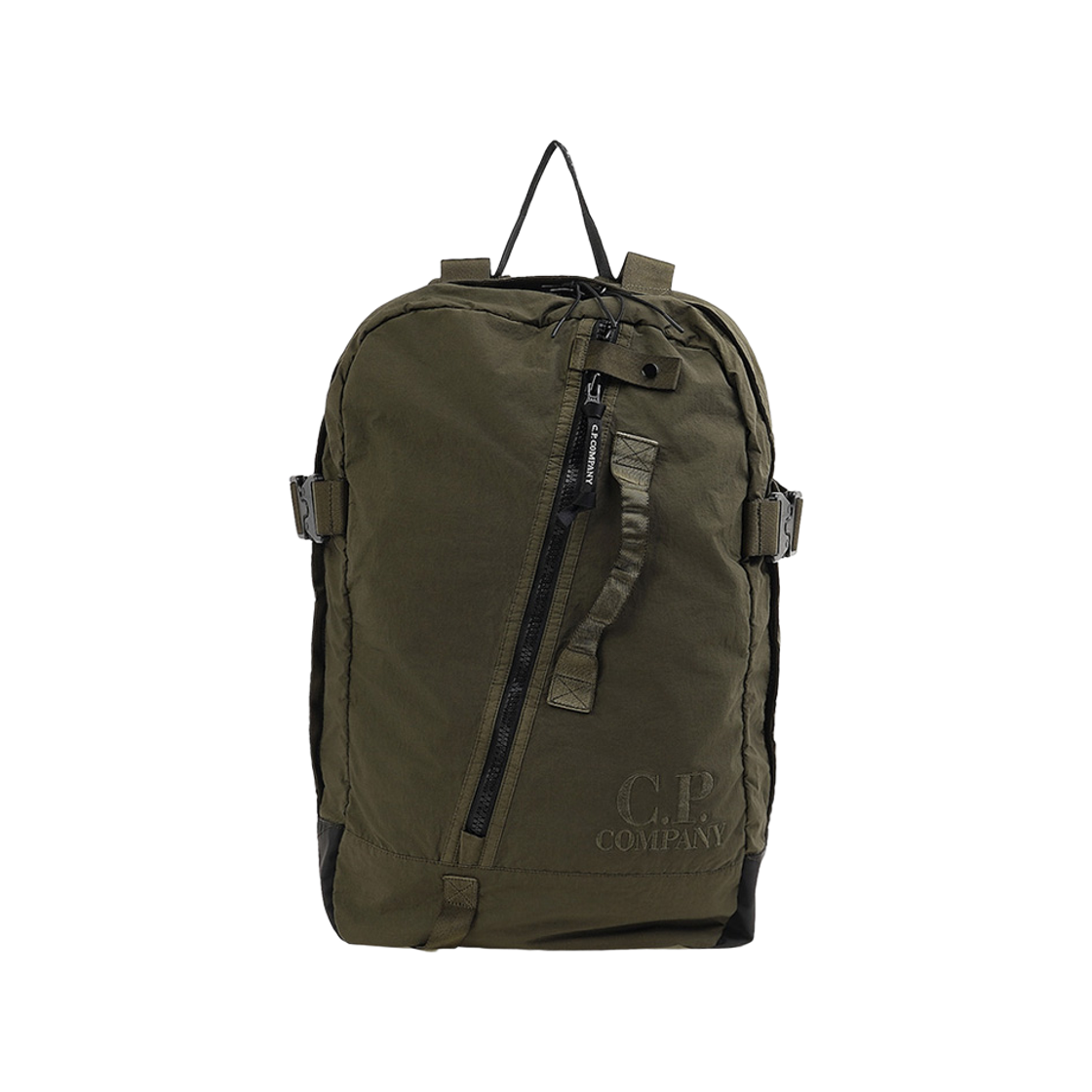 20CMAC268A110188G683 C.P. Company Plain Paper Touch Travel Bag Ivy Green - 26SS