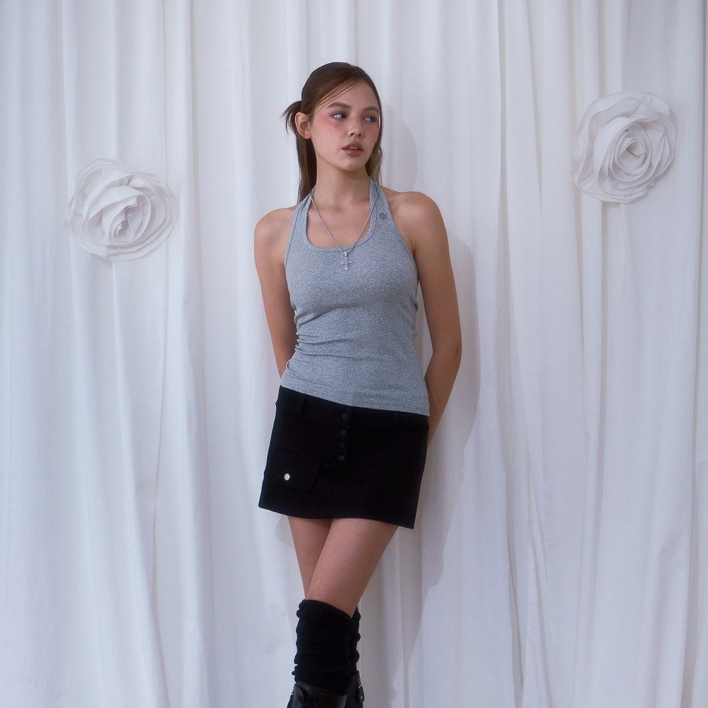 로제프란츠 소프트 홀터 슬리브리스 그레이(Rosefrantz Soft Halter Sleeveless [Gray]) - 2
