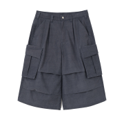 Millo Archive Rector Cargo Bermuda Pants Ash Blue