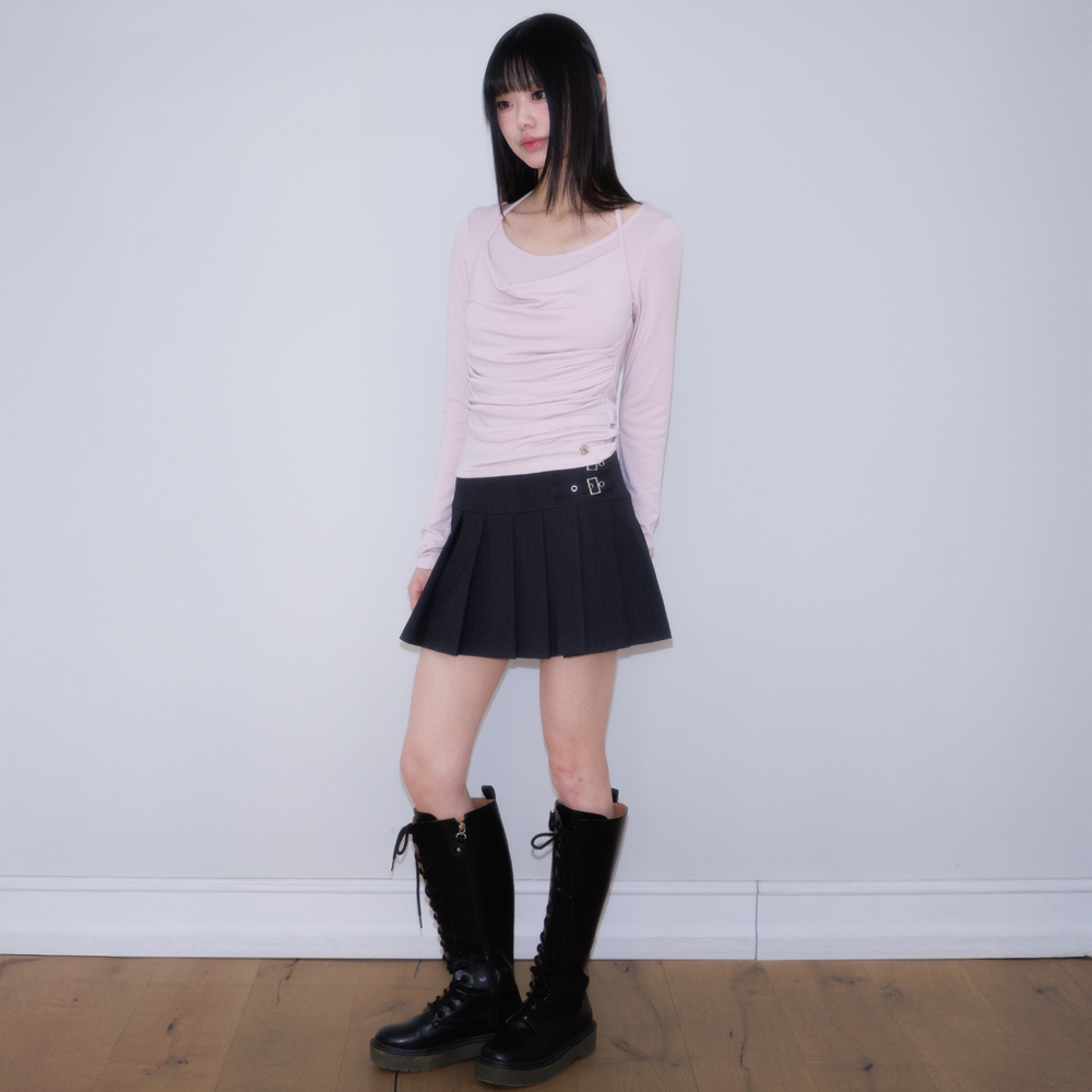 로제프란츠 드레이프 레이어드 홀터 롱슬리브 핑크(Rosefrantz Drape Layered Halter Long Sleeve [Pink]) - 5