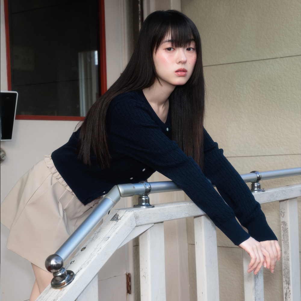 로제프란츠 케이블 니트 베이직 가디건 네이비(Rosefrantz Cable Knit Basic Cardigan [Navy]) - 5