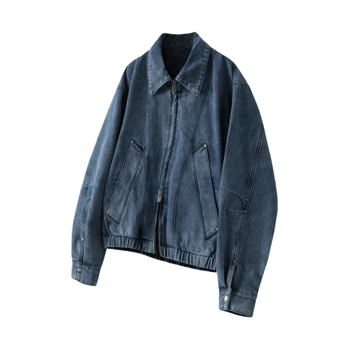 디미트리블랙 투웨이 크롭 데님 블루종 자켓 라이트 인디고(Dimitri Black 2Way Cropped Denim Blouson Jacket Light Indigo)