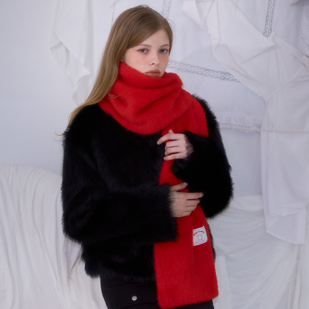 로제프란츠 코지 퍼 머플러 레드(Rosefrantz Cozy Fur Muffler [Red]) - 3