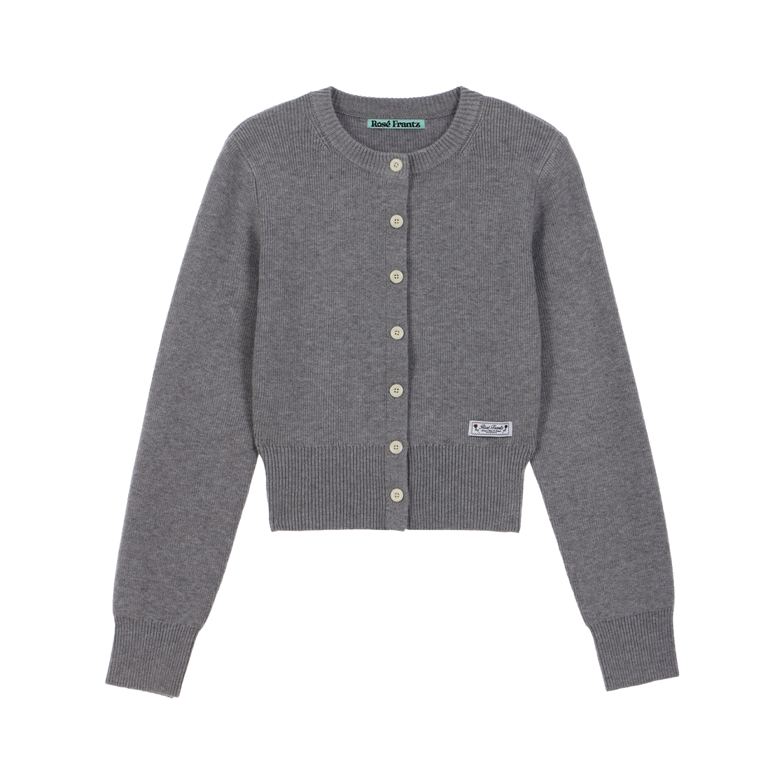RS25FCD106GRY Rosefrantz Soft Nut Button Cardigan [Gray]