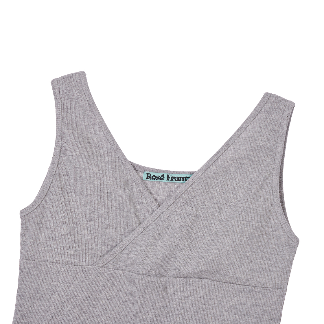 로제프란츠 랩 브이넥 슬리브리스 그레이(Rosefrantz Wrap V-neck sleeveless [Gray]) - 2