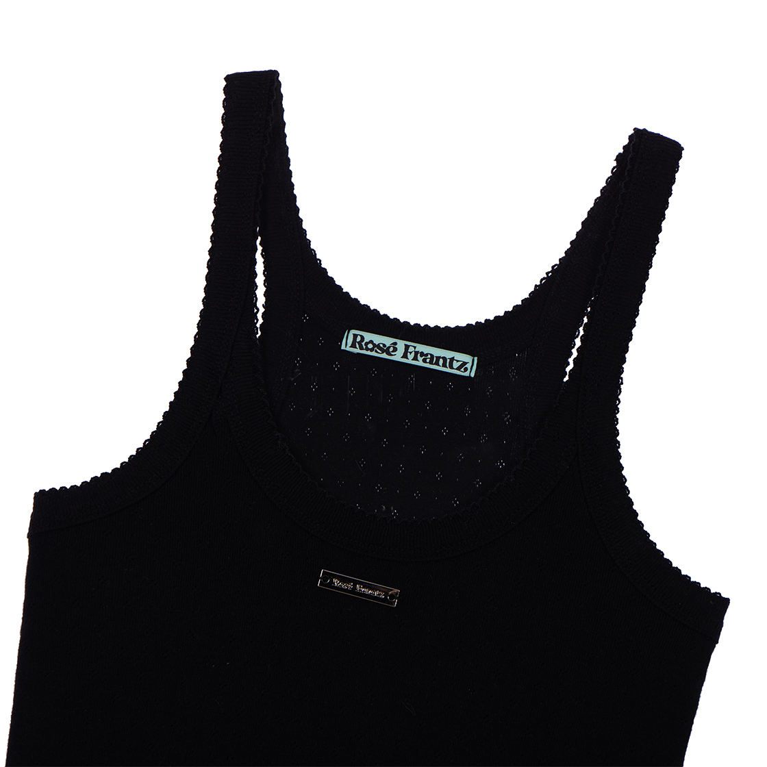 로제프란츠 소프트 펀칭 레이스 슬리브리스 블랙(Rosefrantz Soft Punching Lace Sleeveless [Black]) - 2