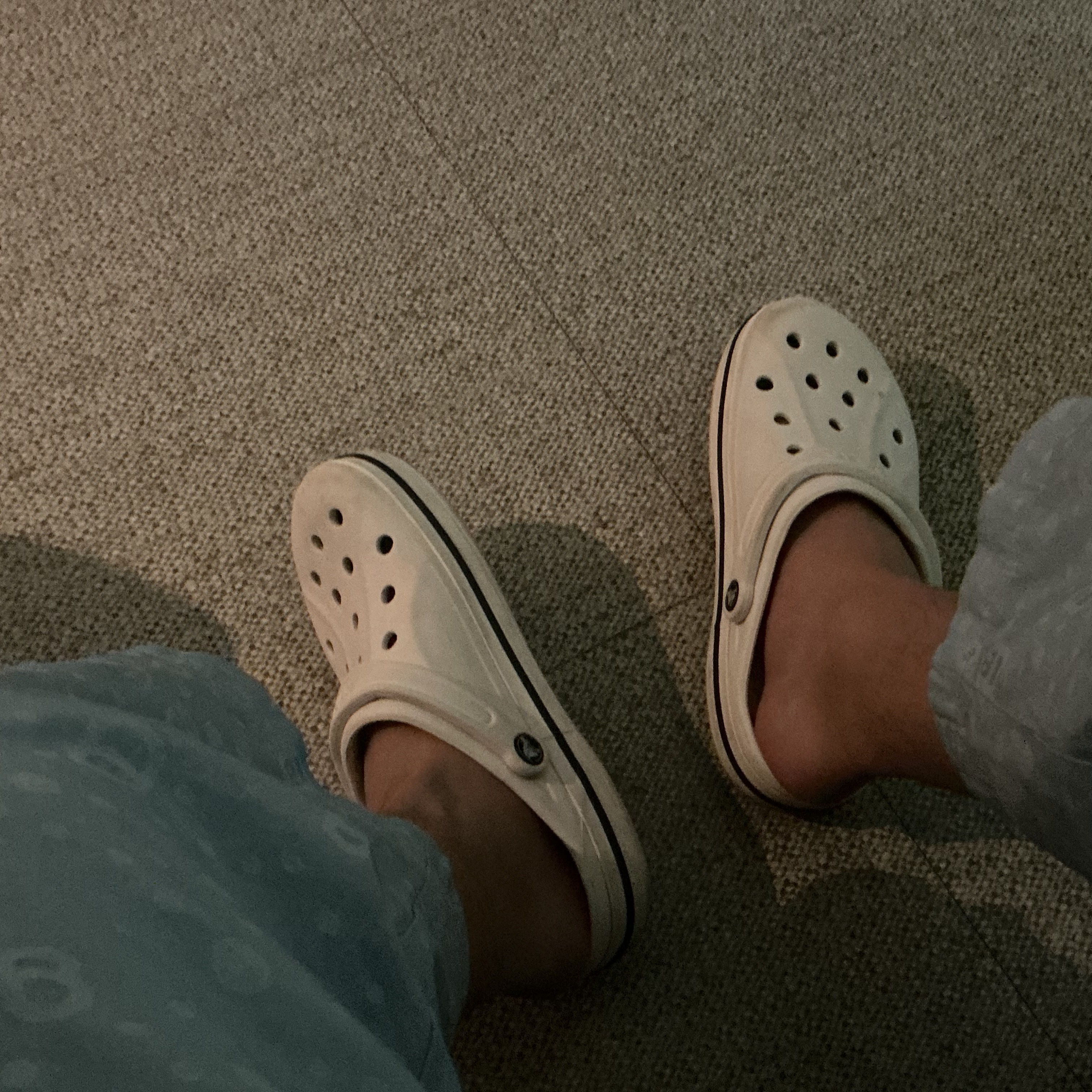 Crocs Bayaband Clog White Navy 착용 스타일