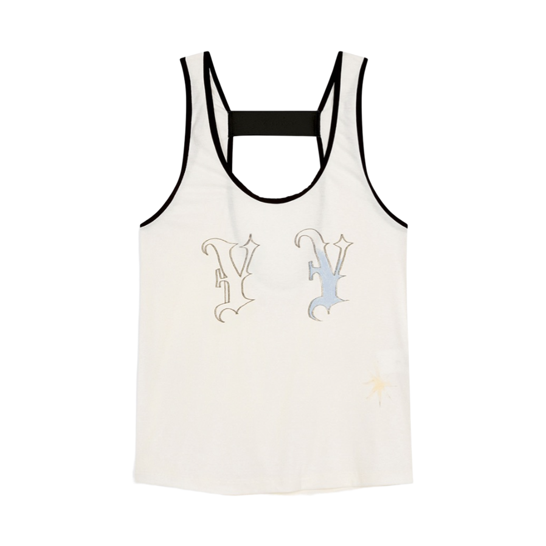 오픈 Yy 밴디드 슬리브리스 탑 화이트(Open Yy Banded Sleeveless Top White)