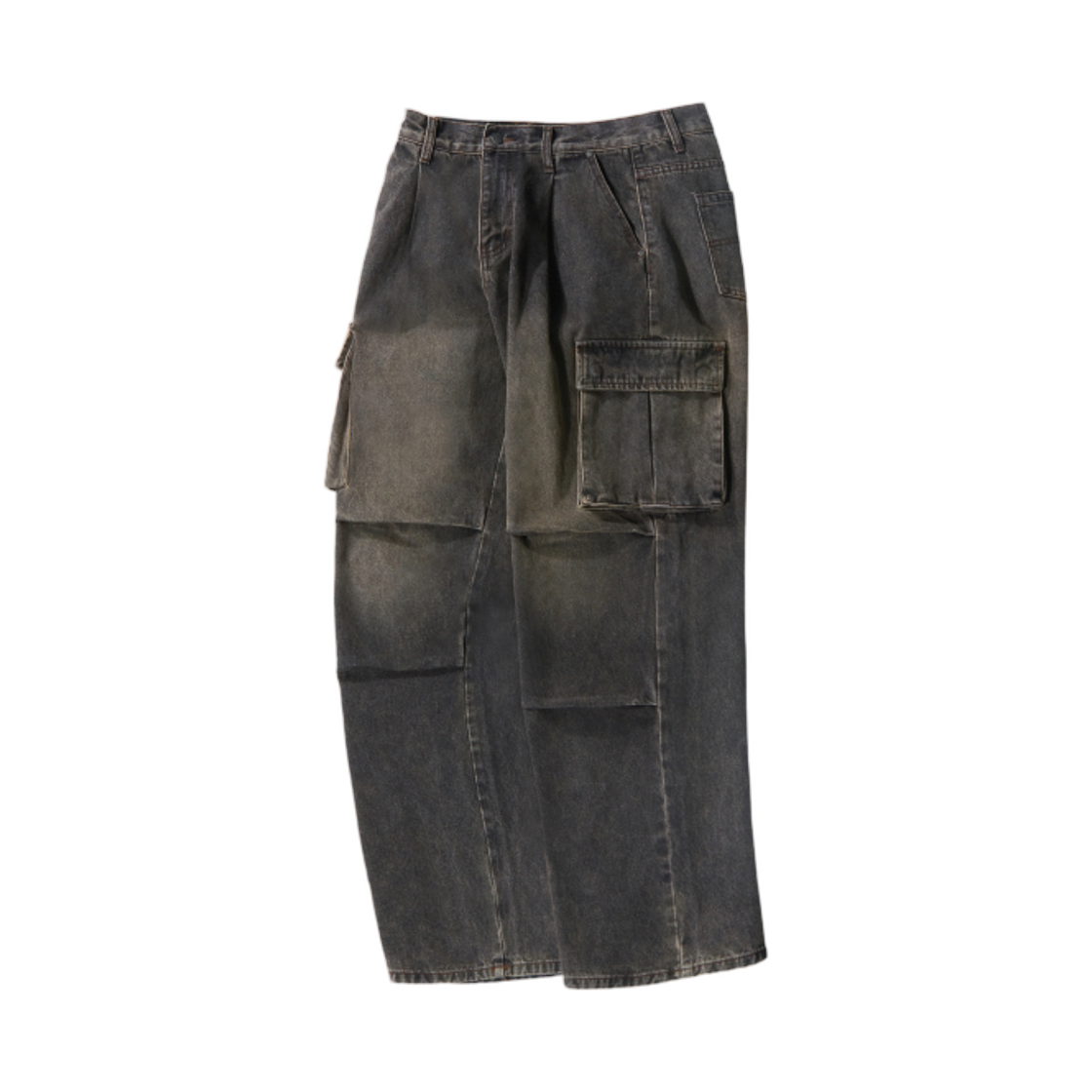 DBE1DP02DB Dimitri Black One Tuck Essential Parachute Pants Dust Black