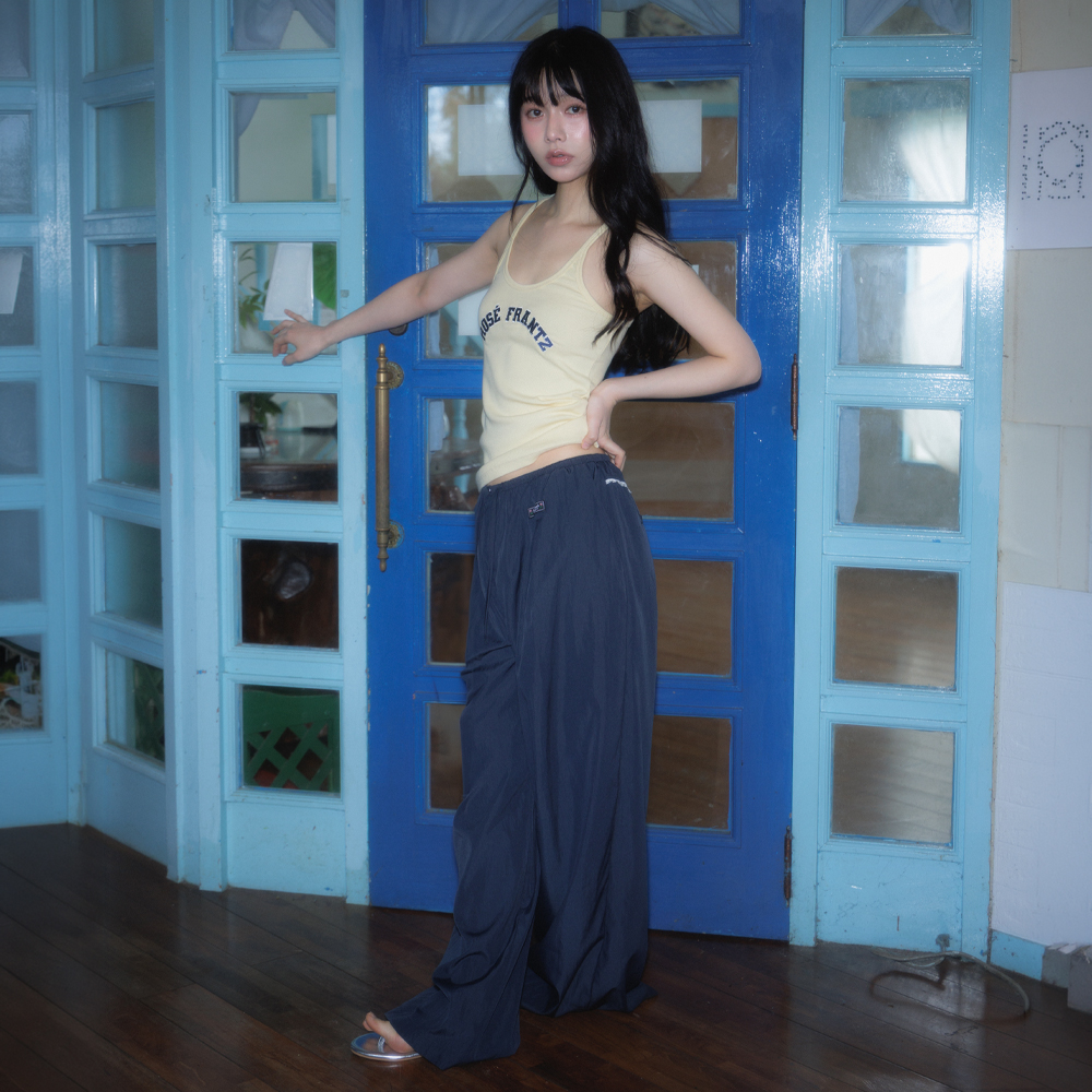 로제프란츠 백 레이스 나일론 와이드 팬츠 네이비(Rosefrantz Back Lace Nylon Wide Pants [Navy]) - 3