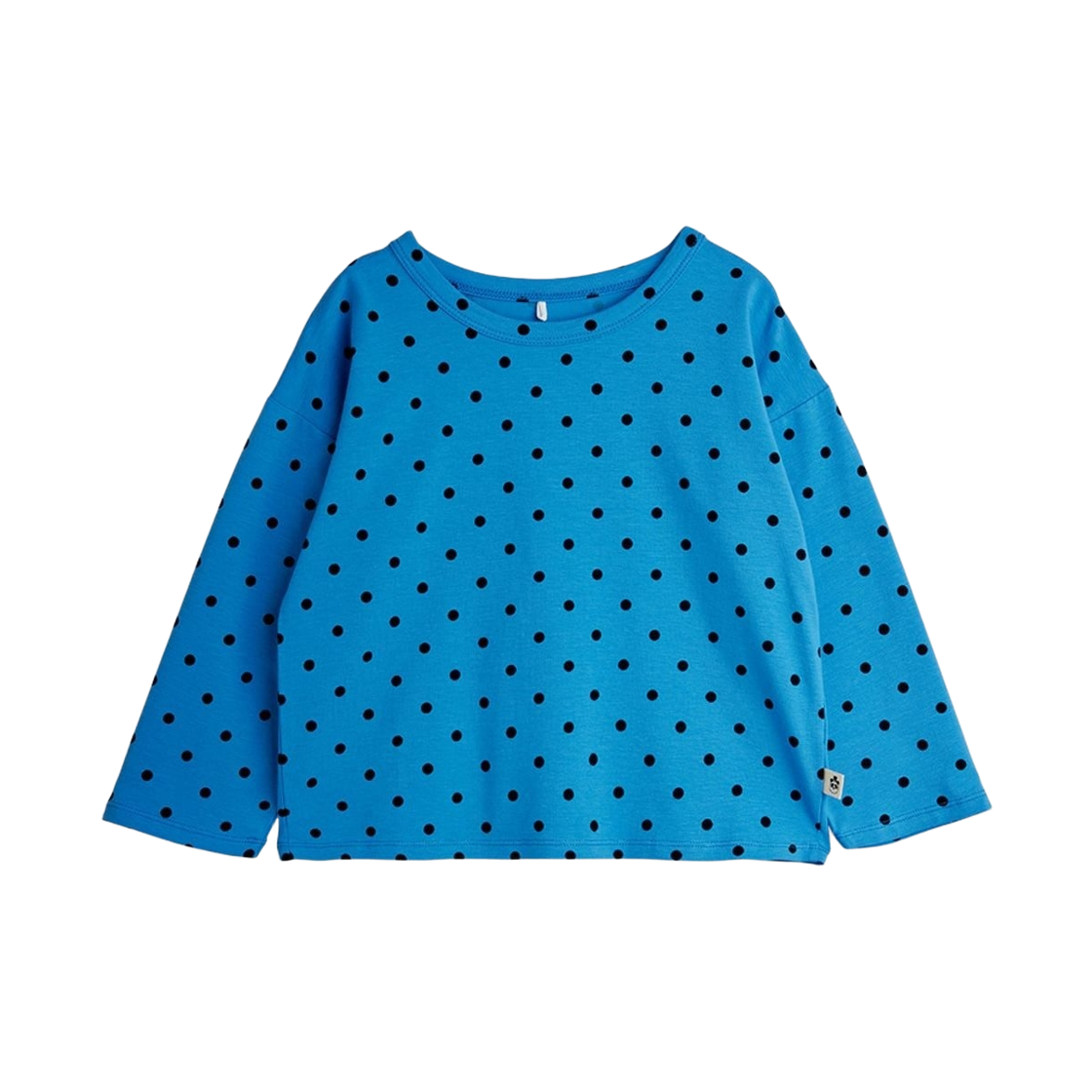 2612011460 (Kids) Mini Rodini Polka Dots Long Sleeve T-Shirt Blue