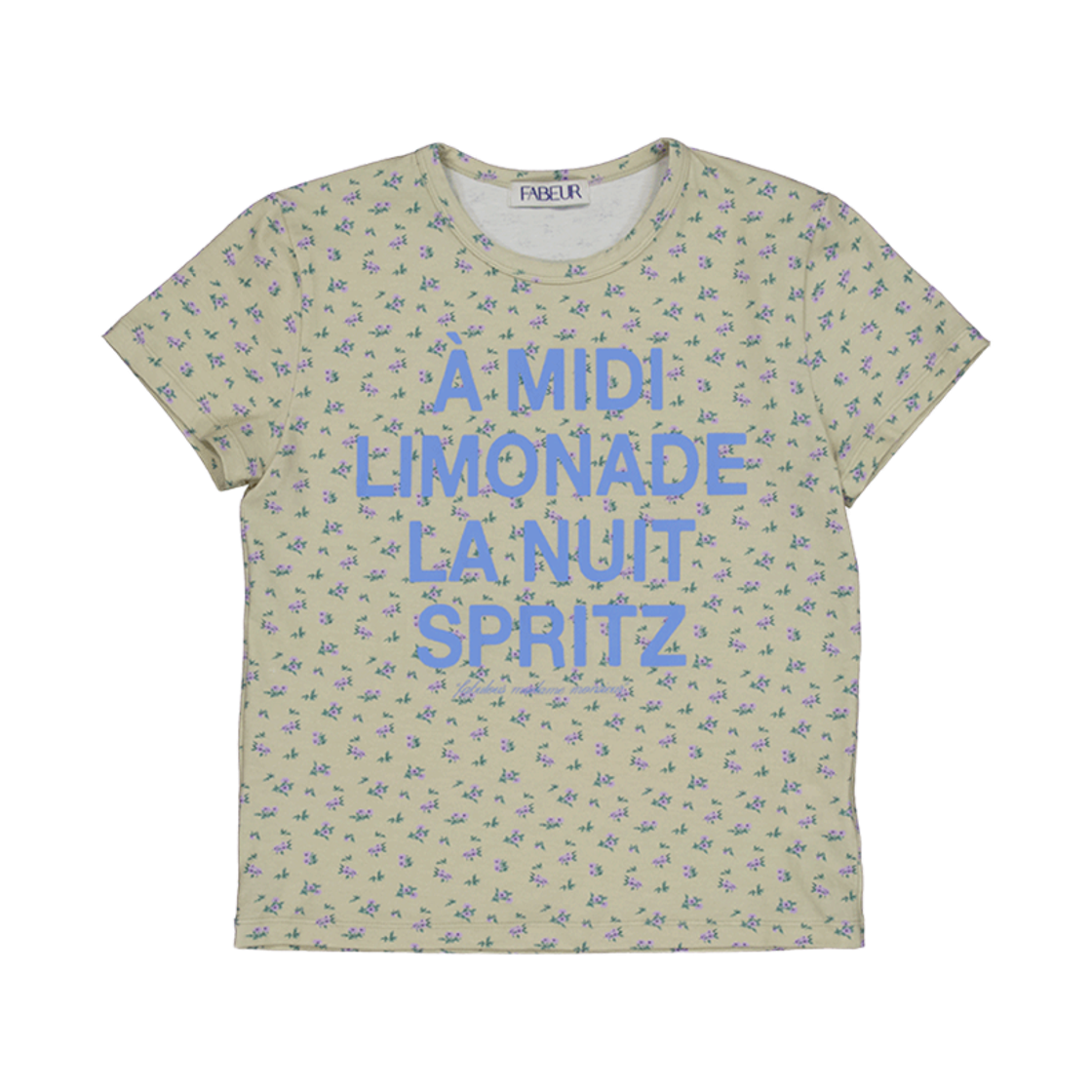 파버 마담 타이포 티셔츠 옐로우(FABEUR Madame Typo T-Shirt Yellow)