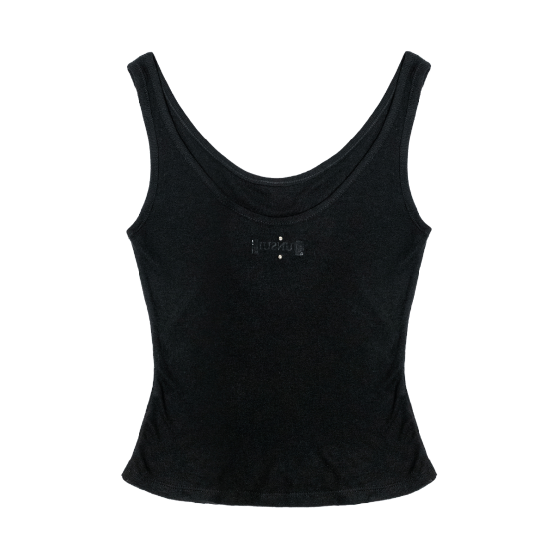 준수이 오리진 엔티티 01 핫픽스 시어 슬리브리스 블랙(JUNSUI ORIGIN ENT01 Hotfix Sheer Sleeveless Black) - 2