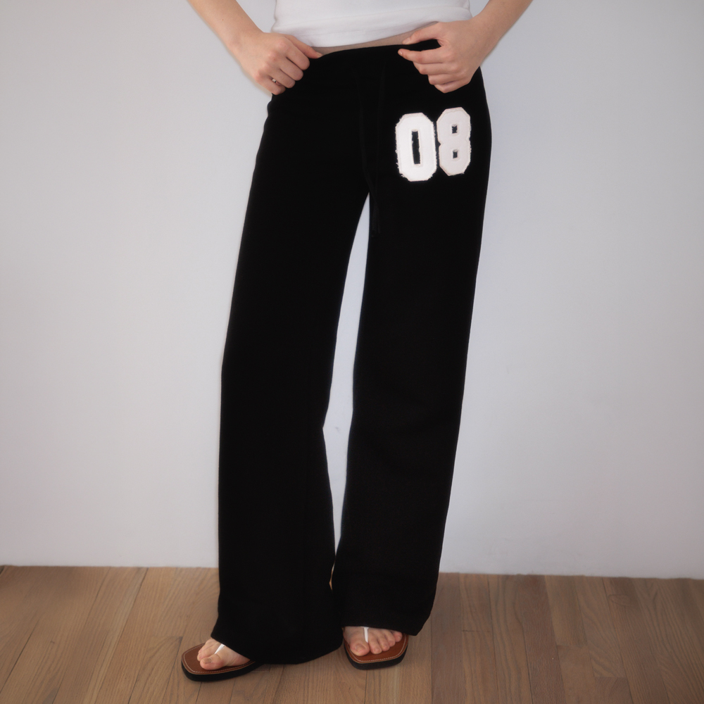 로제프란츠 패치워크 부츠컷 스웻팬츠 블랙(Rosefrantz Patchwork Bootcut Sweatpants [Black]) - 2