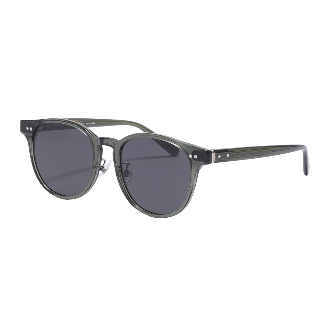 알로아이웨어 [SILVERBITE] SBS1602 1313G 아세테이트 라운드 카키 선글라스(ALO EYEWEAR [SILVERBITE] SBS1602 1313G Acetate Round Khaki Sunglasses) - 2
