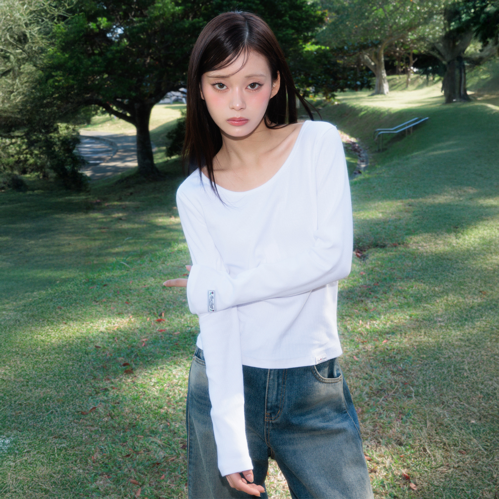 로제프란츠 에센셜 로즈 라벨 롱슬리브 아이보리(Rosefrantz Essential Rose Label Long Sleeve [Ivory]) - 5
