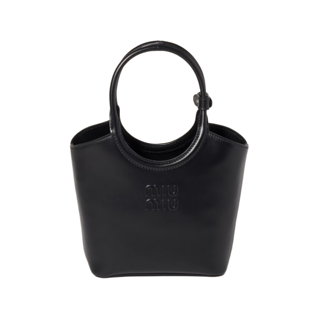 미우 미우 레더 핸드백 블랙(Miu Miu Ivy Leather Handbag Black) - 1