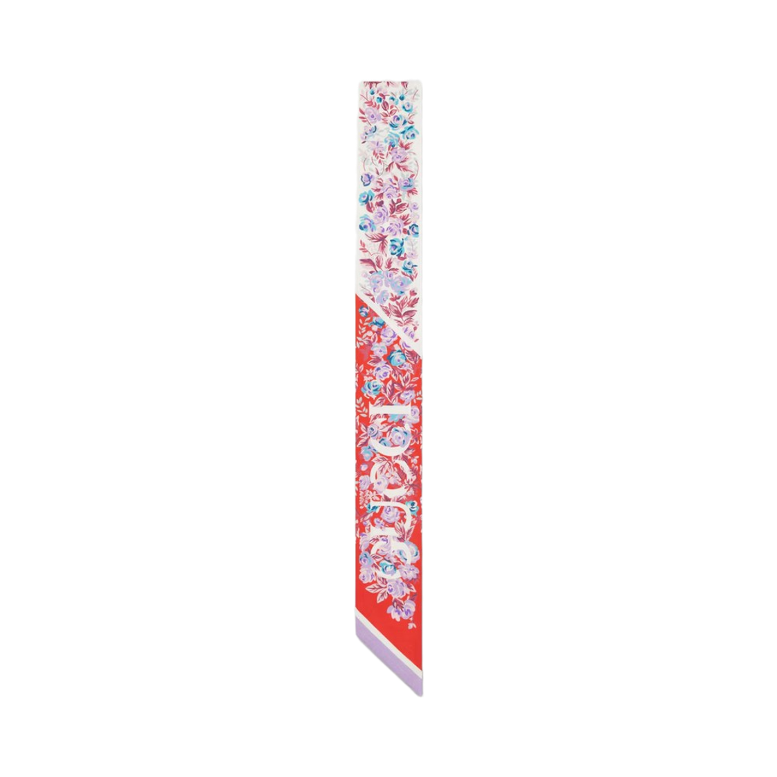783189-3G001-7571 (W) Gucci Printed Silk Twill Ribbon Orange Lilac
