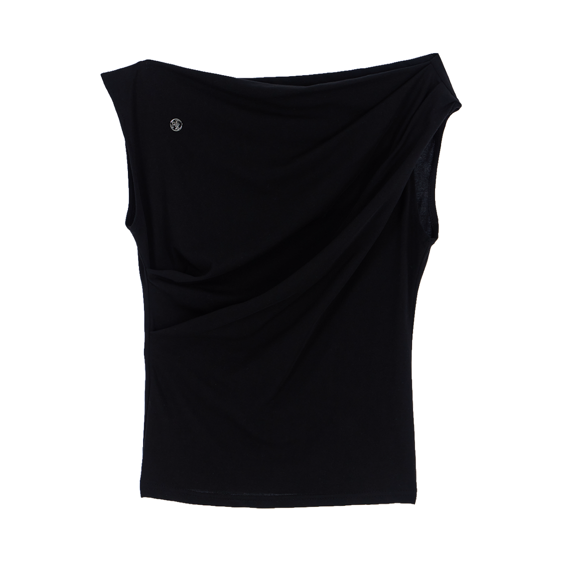 로제프란츠 드레이프 오프숄더 슬리브리스 블랙(Rosefrantz Drape Off Shoulder Sleeveless [Black])