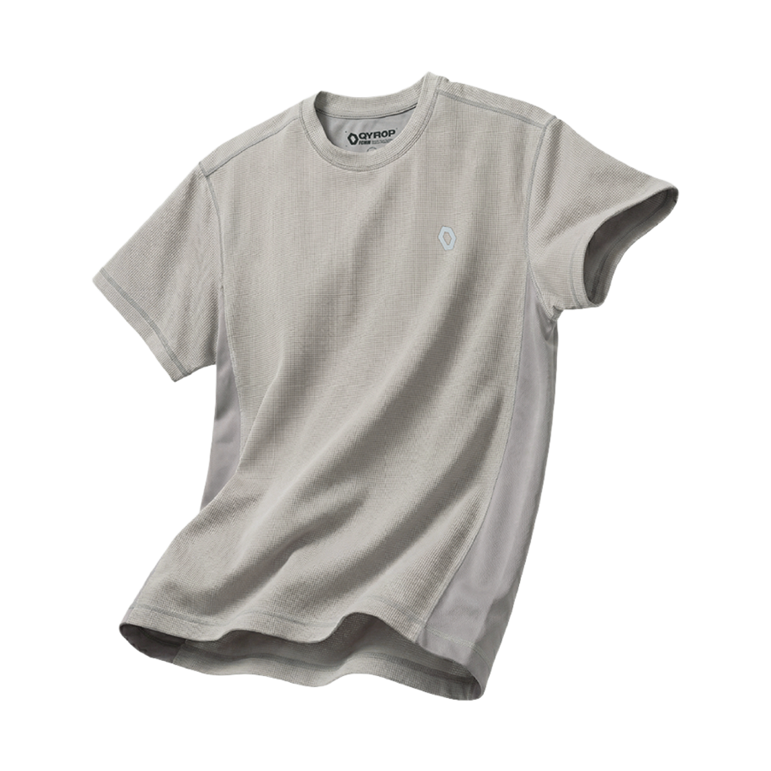 에프씨엠엠 스포츠 사이드 메쉬 포인트 와플 티셔츠 그레이(FCMM SPORT Side Mesh Point Waffle T-shirt Gray)