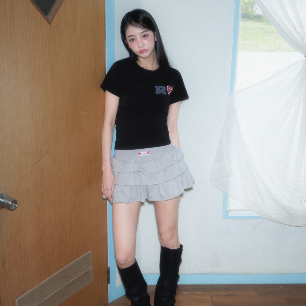 로제프란츠 도트 하트 코튼 티셔츠 블랙(Rosefrantz Dot Heart Cotton T-Shirt [Black]) - 5