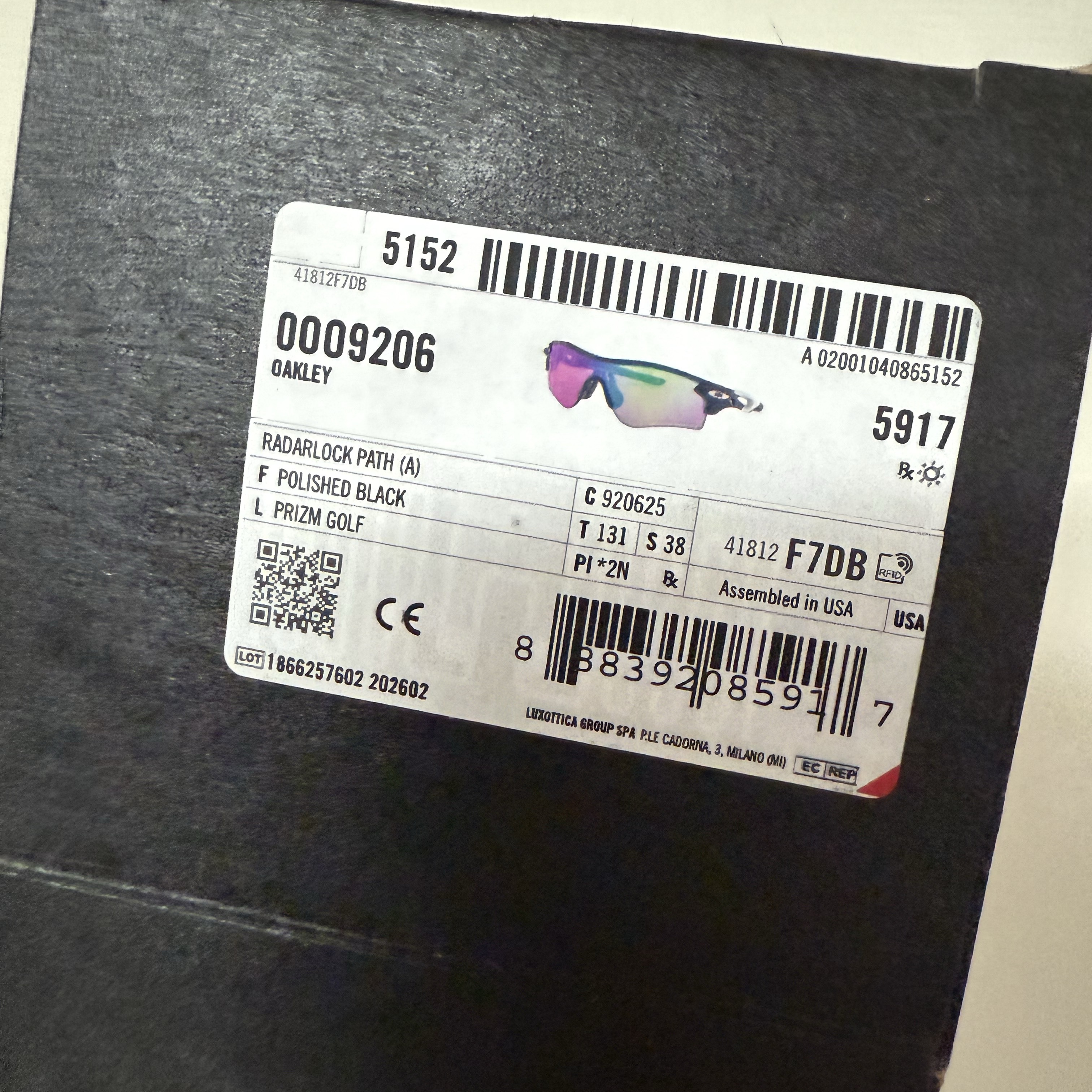 Oakley RadaLock Path Polished Black Frame Prizm Golf Lenses Low Bridge Fit 착용 스타일