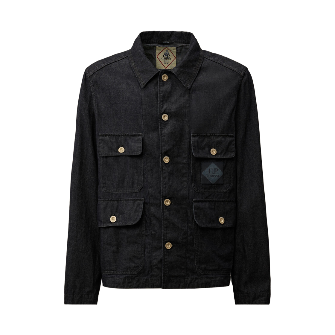 20CMOW283A110295WD08 C.P. Company 3/1 Denim Field Jacket Denim Blue - 26SS