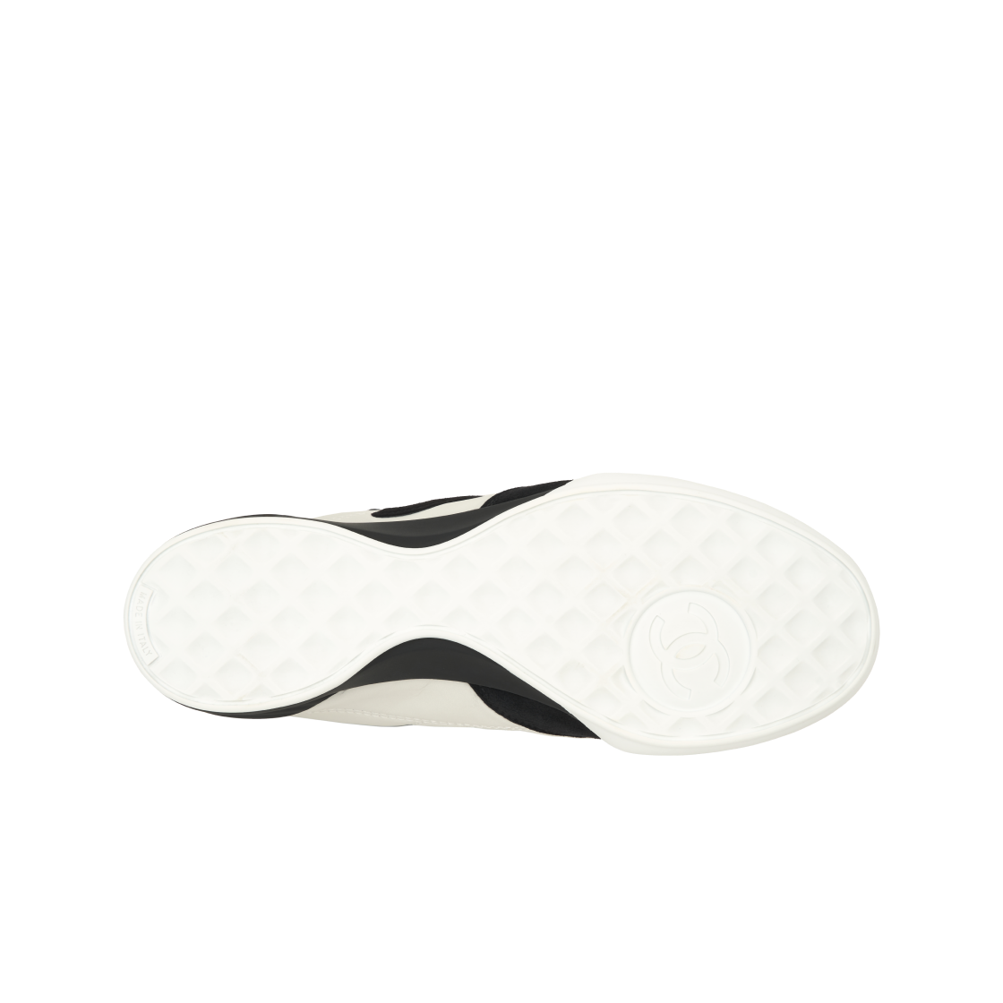 (W) 샤넬 카프스킨 스웨이드 스니커즈 화이트 블랙((W) Chanel Calfskin Suede Sneakers White Black) - 2