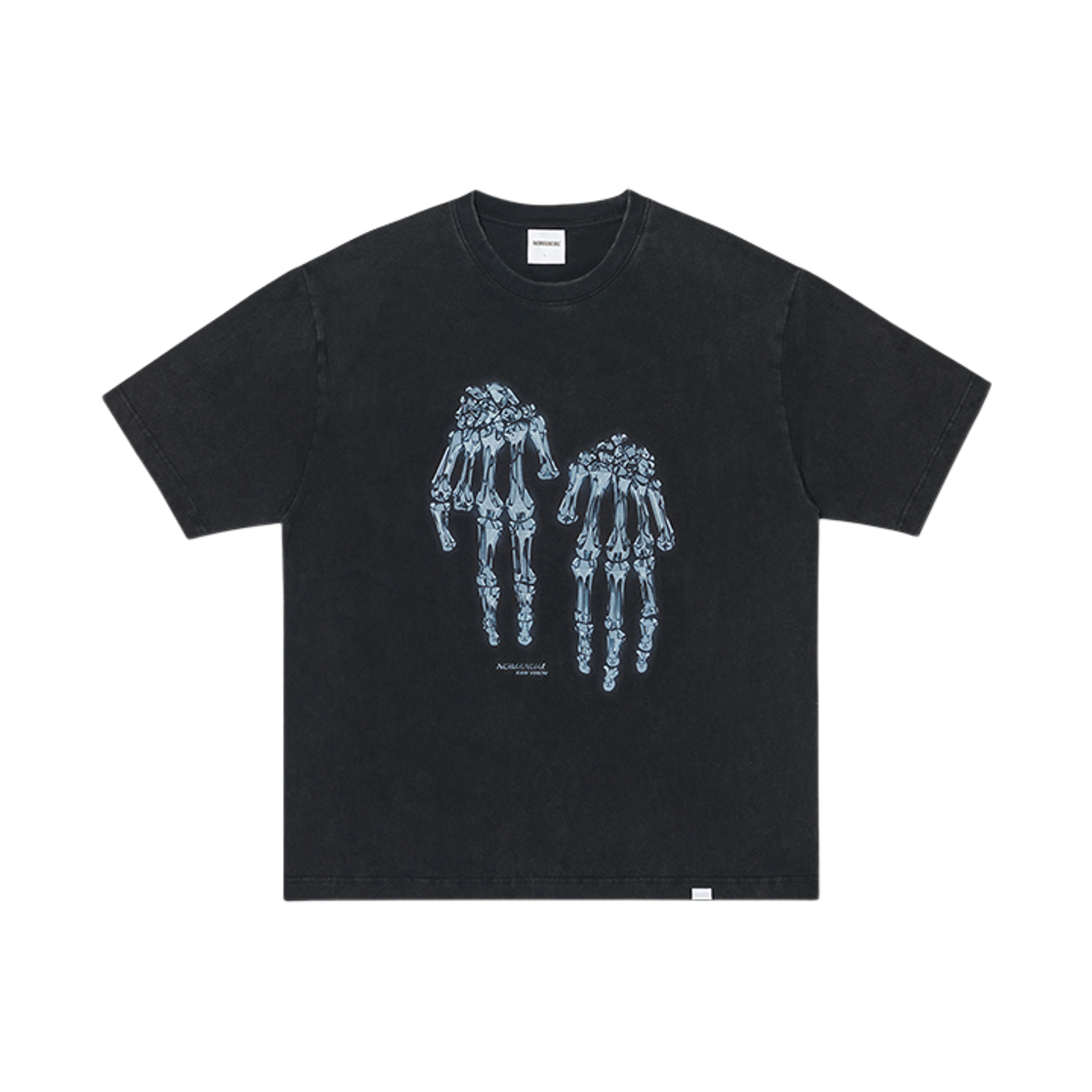 NMSS62TS31WBK NOMANUAL Metal F.S T-shirt Washed Black