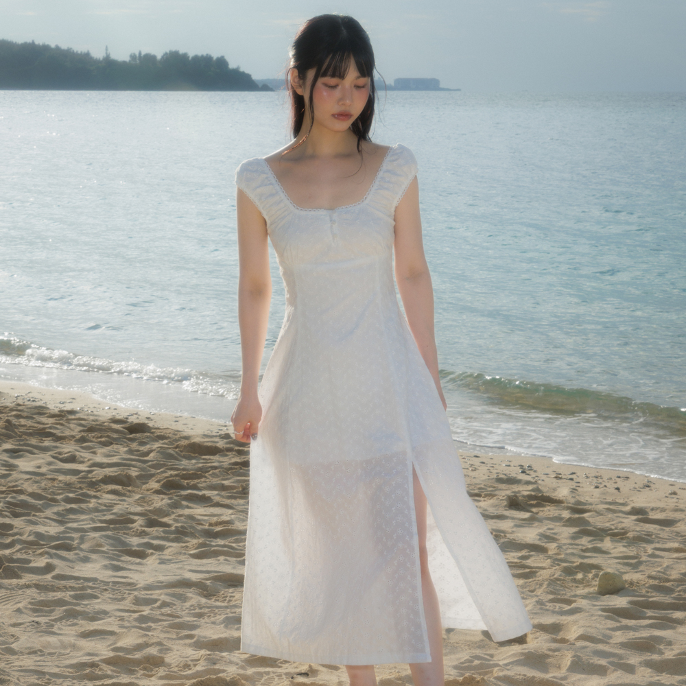 로제프란츠 플로럴 레이스 슬림 롱 드레스 아이보리(Rosefrantz Floral Lace Slim Long Dress [Ivory]) - 6