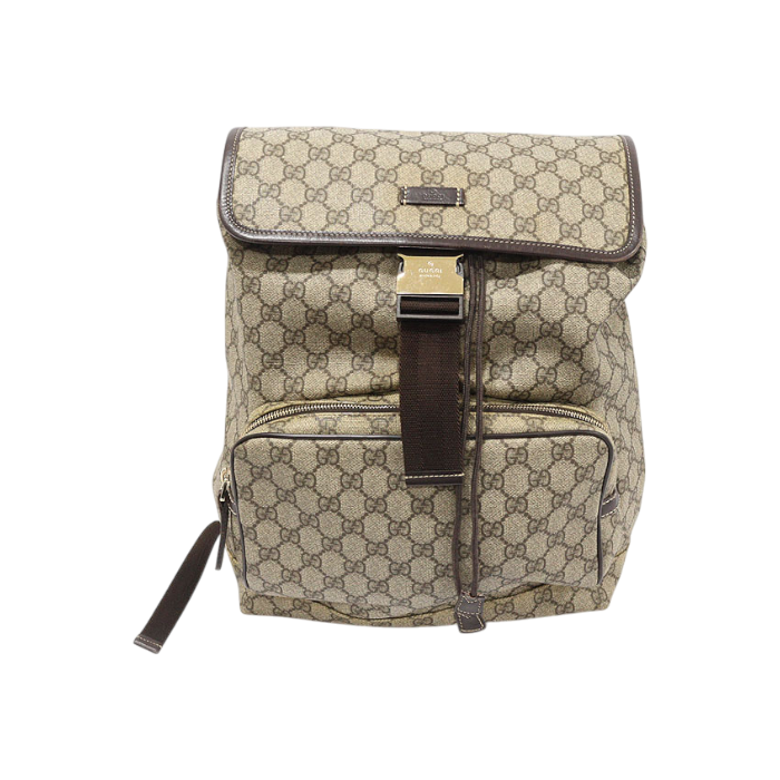 구찌 246103 PVC GG 슈프림 캔버스 플랩 백팩(Gucci 246103 PVC GG Supreme Canvas Flap Backpack)