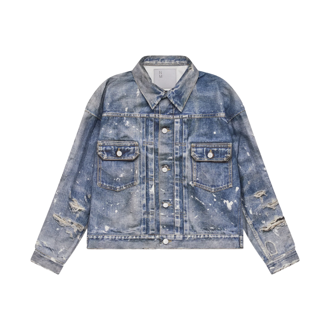 준야 와타나베 x 뉴 매뉴얼 프린티드 데님 자켓 인디고(Junya Watanabe x New Manual Printed Denim Jacket Indigo) - 1