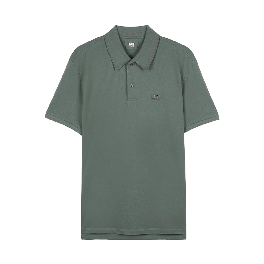 20CMPL108A005263W668 C.P. Company Stretch Piquet Short Sleeve Point Collar Polo Green - 26SS