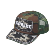 Supreme Western Embroidered Mesh Back 5-Panel Woodland Camo - 26SS