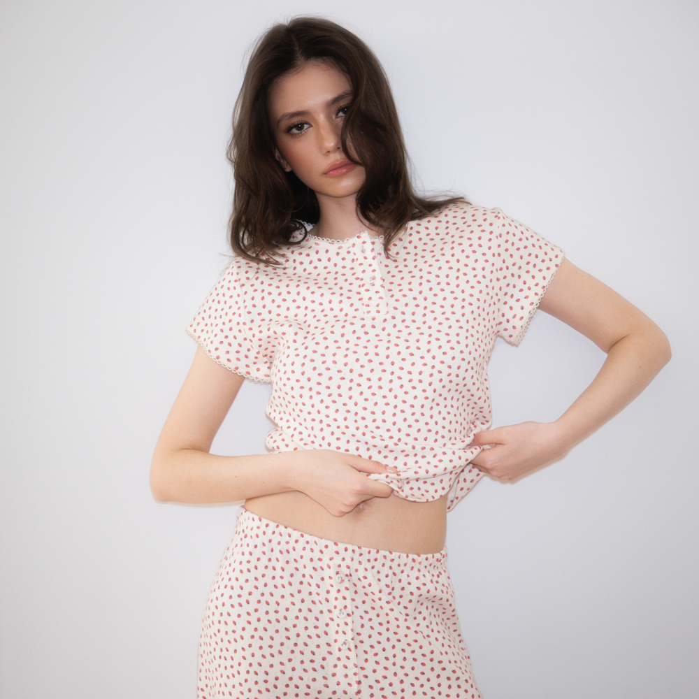 로제프란츠 로즈 앤 베리 라운지 티셔츠 아이보리(Rosefrantz Rose & Berry Lounge T-shirt [Ivory]) - 3