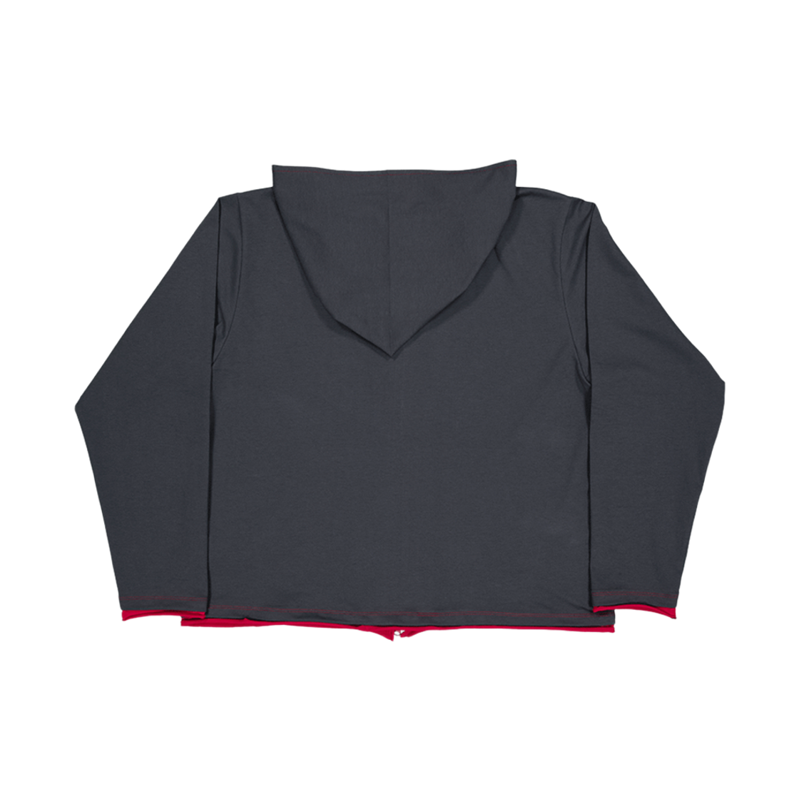 파버 컬러 라인 후드집업 차콜/레드(FABEUR Color Line Hoodie Charcoal/Red) - 2